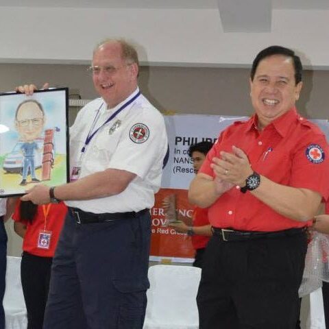 Receiving caricature.